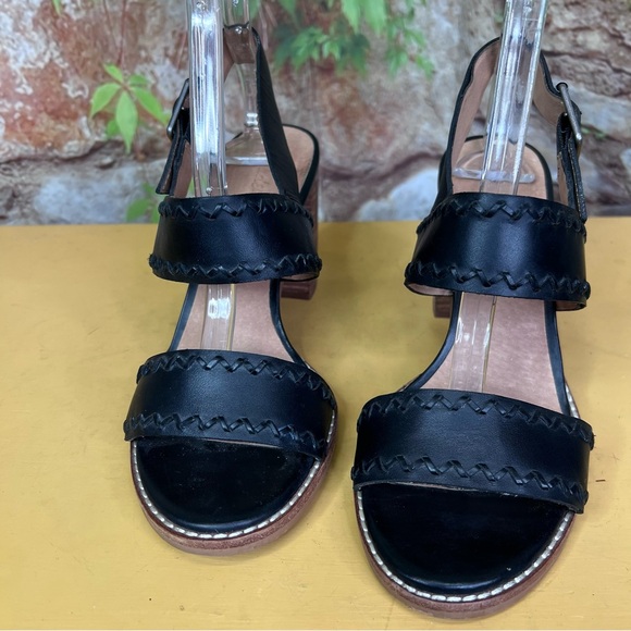 MADEWELL Black Leather The Angie Buckle Sandals, 8 - Picture 4 of 13
